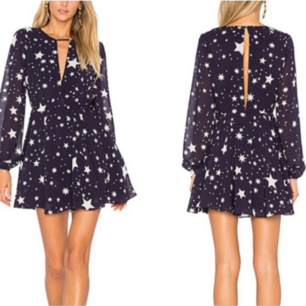 𝅺LOVERS + FRIENDS  Lana Navy Star Dress Size S
